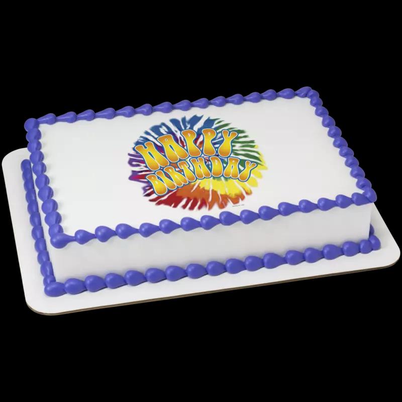 Tie Dye Birthday Cake