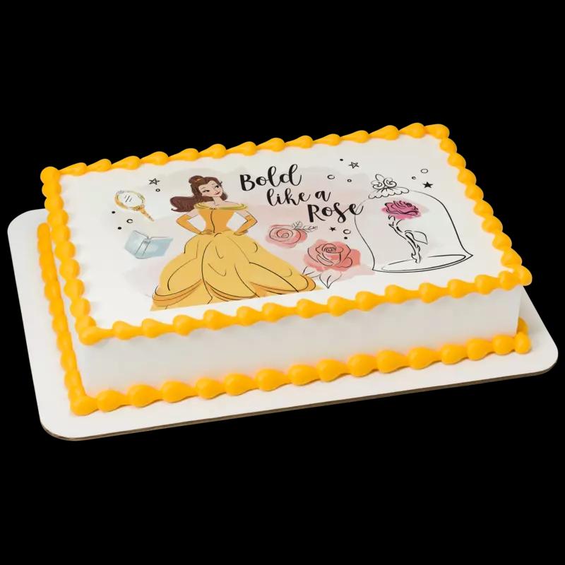 Disney Princess Belle Bold Like A Rose Cake