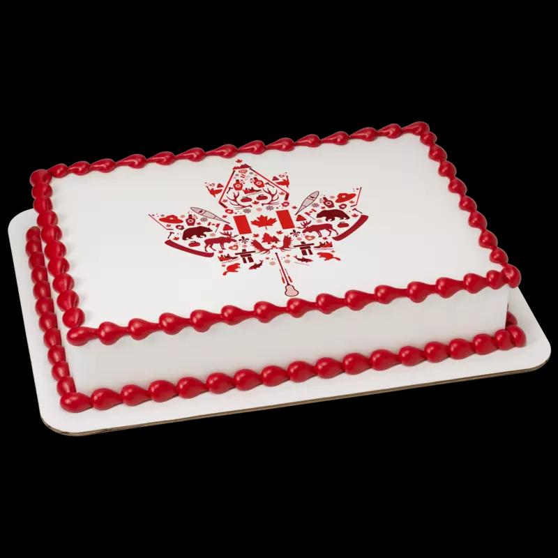 Canadian Maple Leaf Cake
