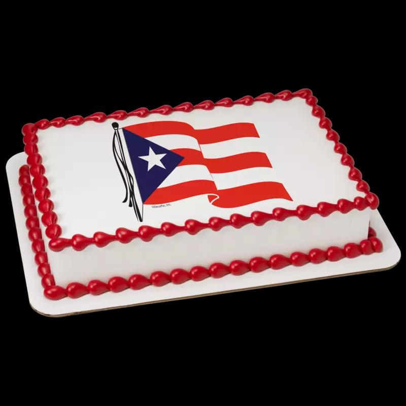 Puerto Rican Flag Cake