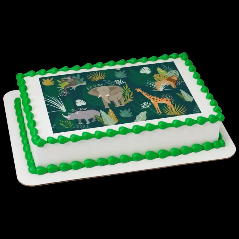 Safari Animals Pattern Cake