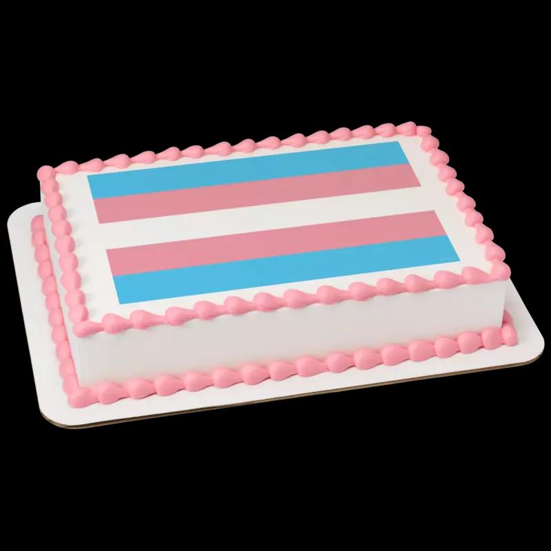 Transgender Pride Flag Cake