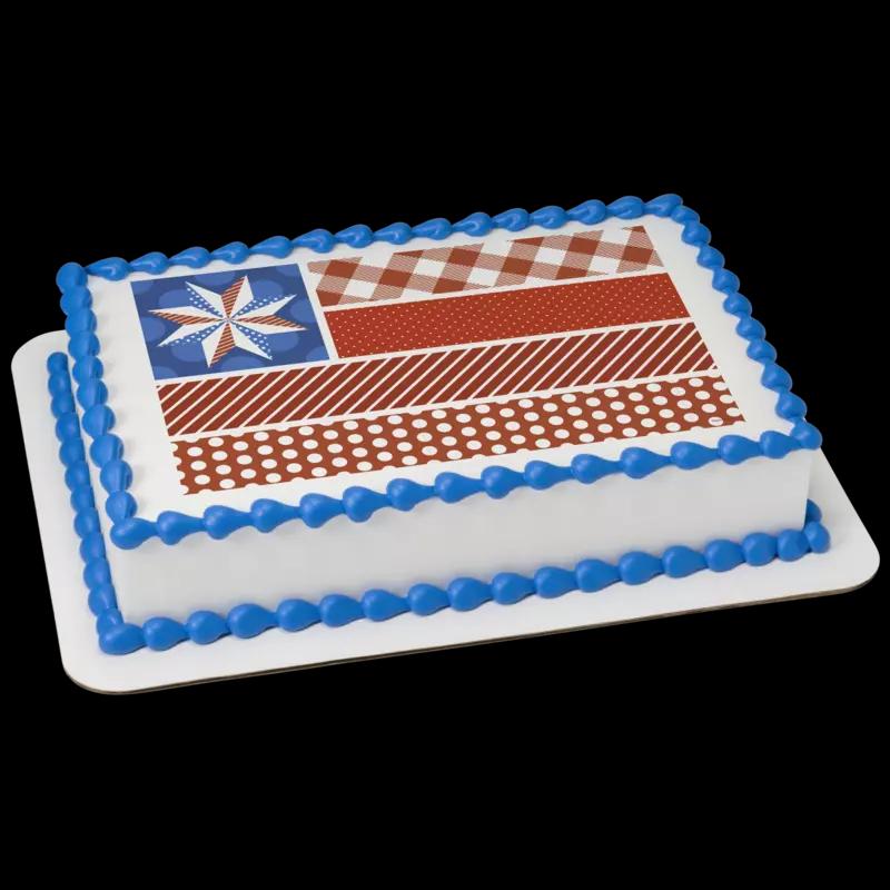 Cottagecore American Flag Cake