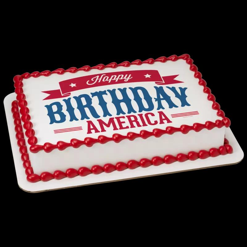 Celebrate America Happy Birthday Cake