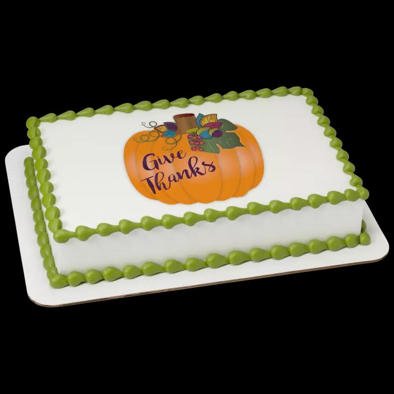Give Thanks Pumpkin Cake