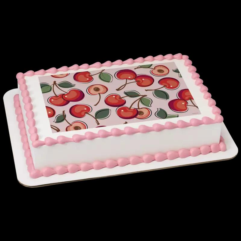 Cherry Pattern Sheet Cake