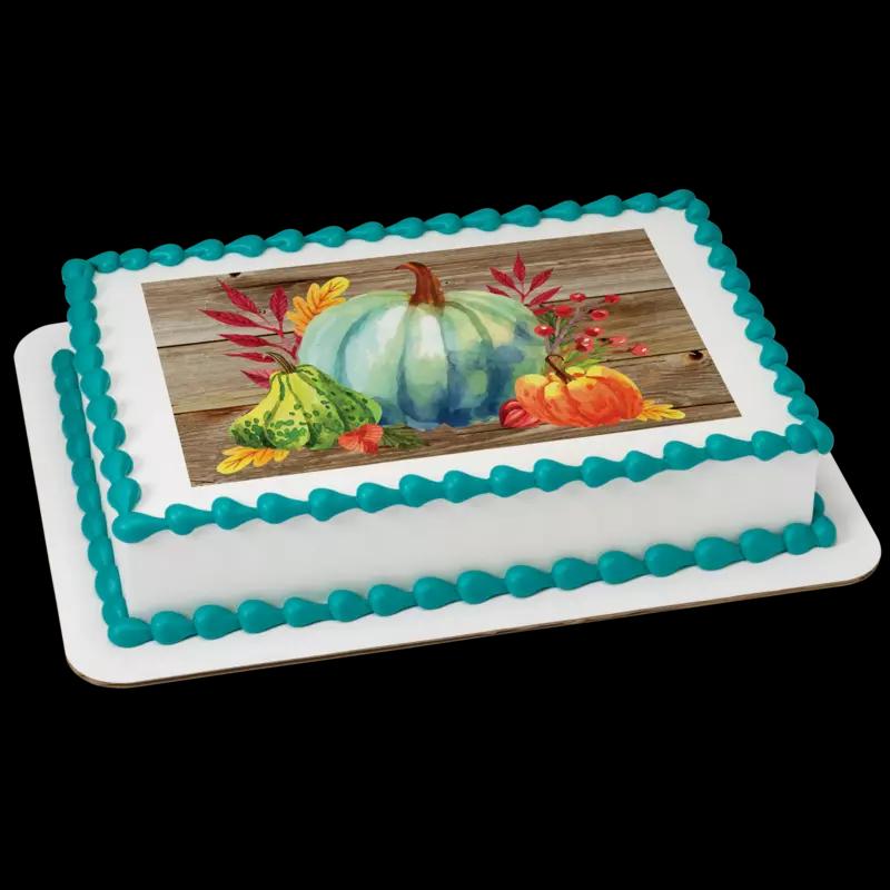 Watercolor Fall Harvest Cake