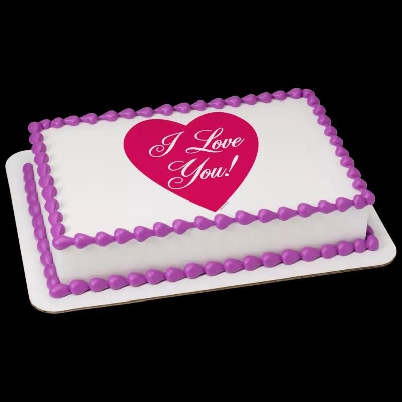 I Love You Valentine Cake