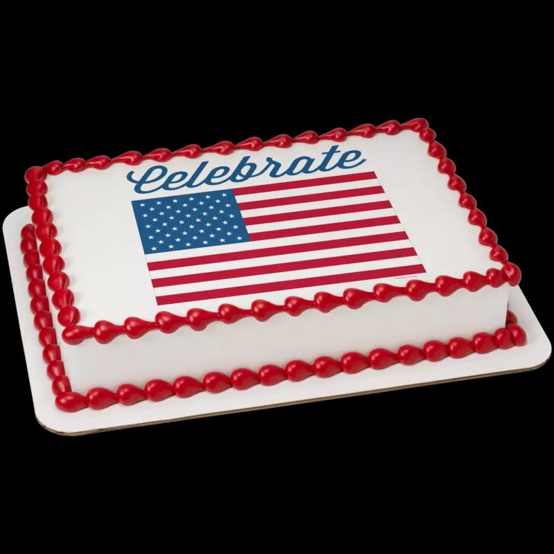 Celebrate America Flag Cake