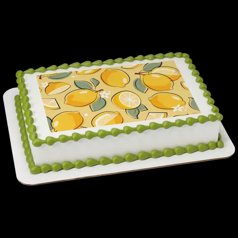 Lemon Pattern Sheet Cake