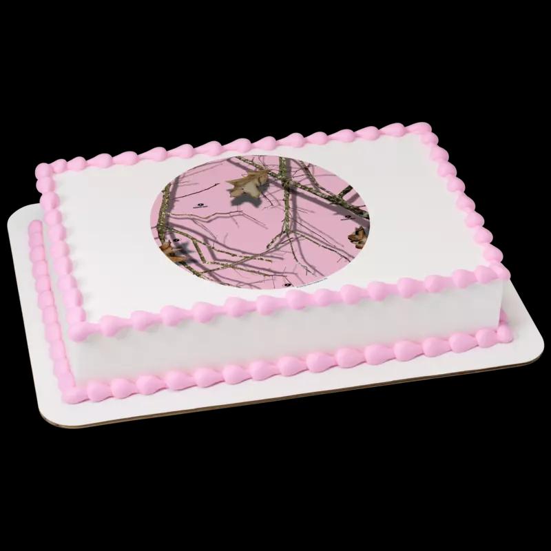 Mossy Oak® Break-Up Pink Silhouette Cake