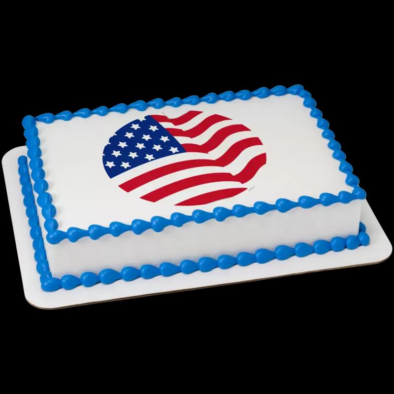 American Flag Round Cake