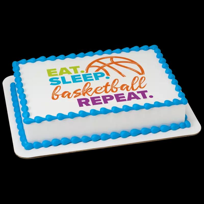 Eat, Sleep, Basketball, Repeat Cake