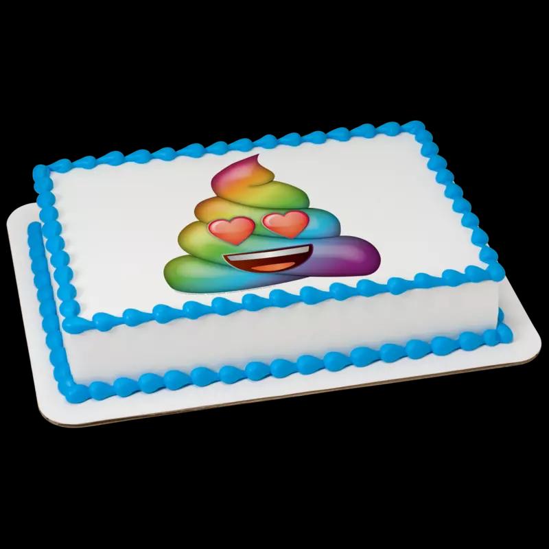 emoji™ Rainbow Love Poo Cake