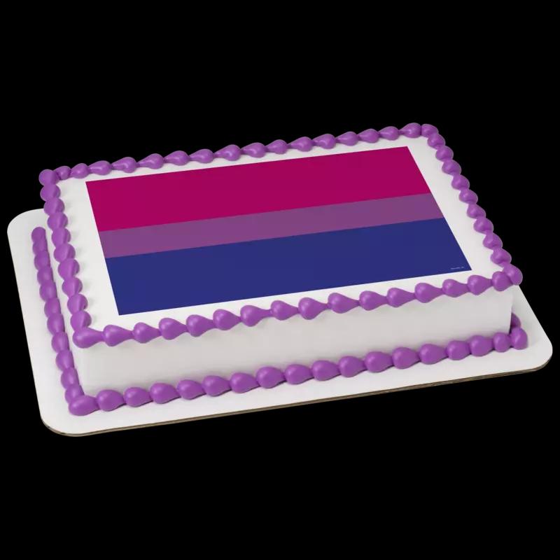 Bisexual Pride Flag Cake