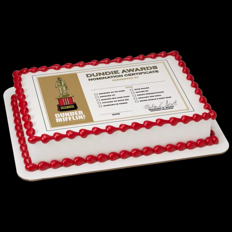 The Office Dundie Awards Cake