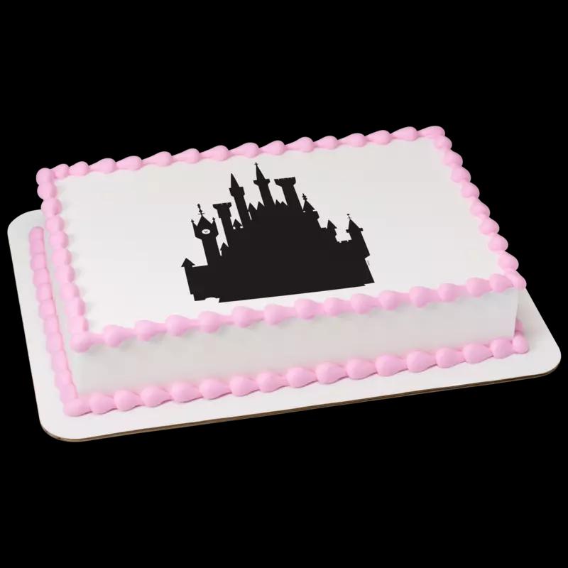 Disney Princess Castle Silhouette Cake